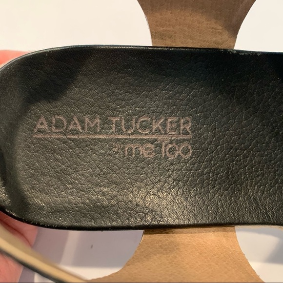 Adam Tucker Black Genuine Leather Espadrille Sandal - Picture 5 of 12